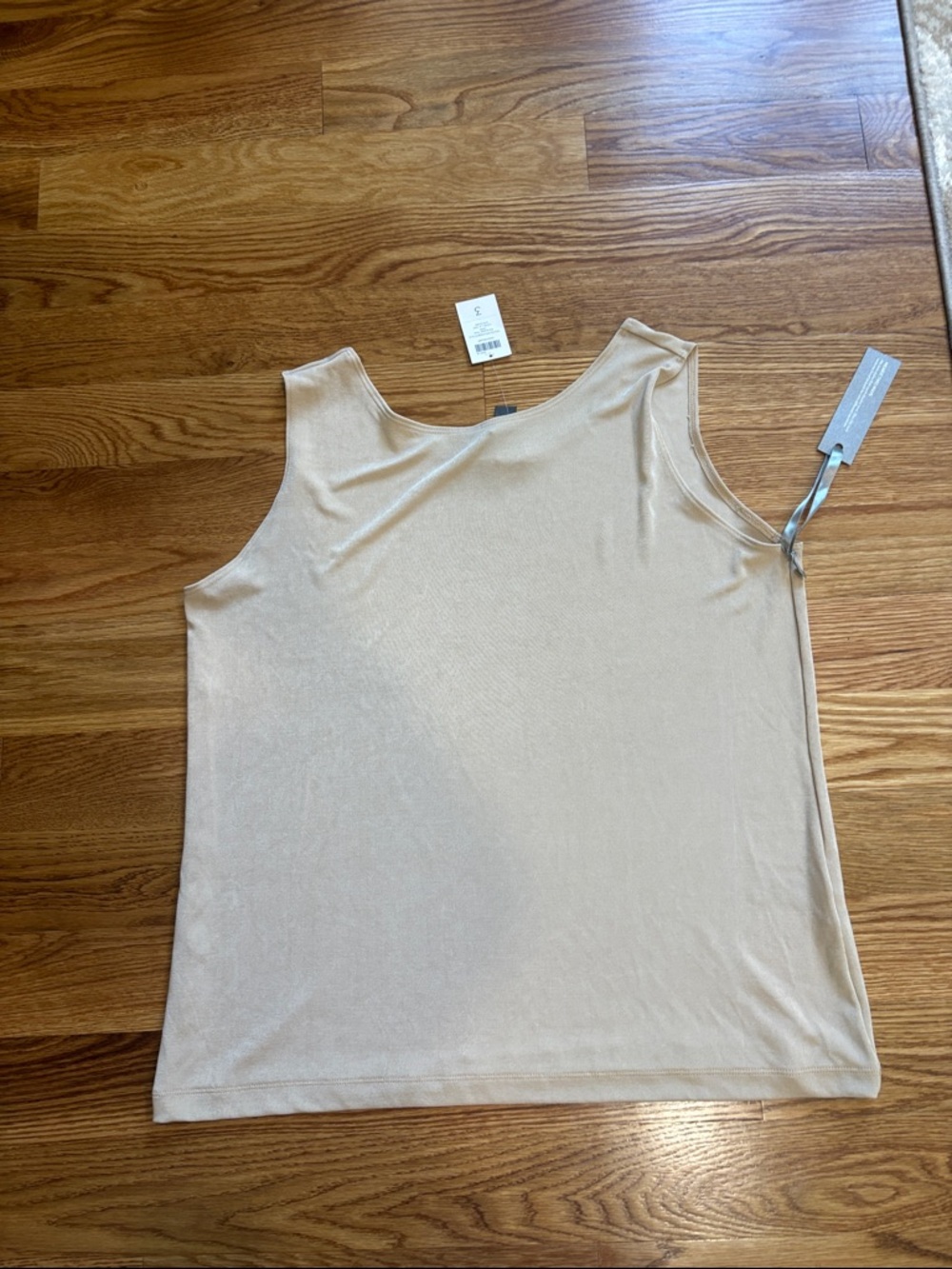 NWT Travelers Essential reversible Stretchy tank Sleeveless Top Light Beige XL